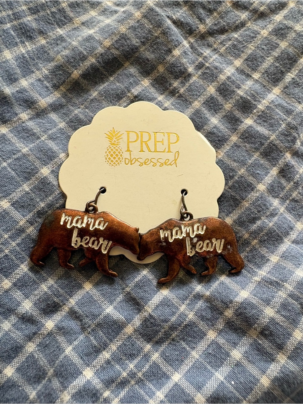 Mama Bear Brown Bear Earrings
